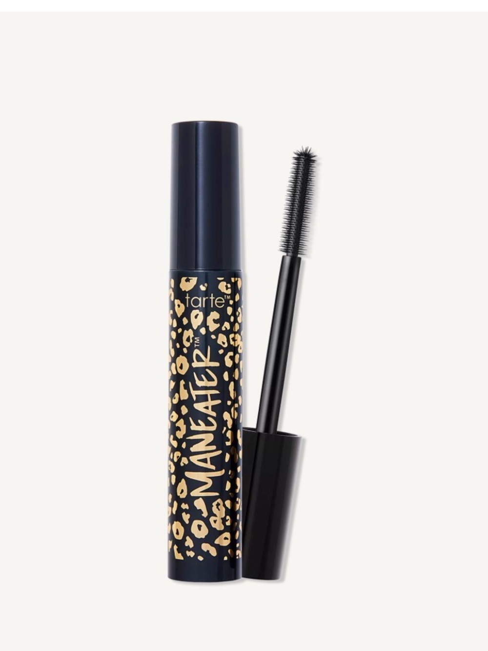 tarte Maneater Mascara — Black with Gold Leopard Accents